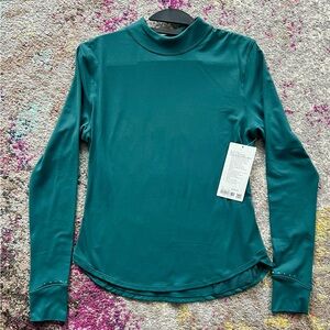 Lululemon Rulu Running long Sleeve Mock Neck, size 10